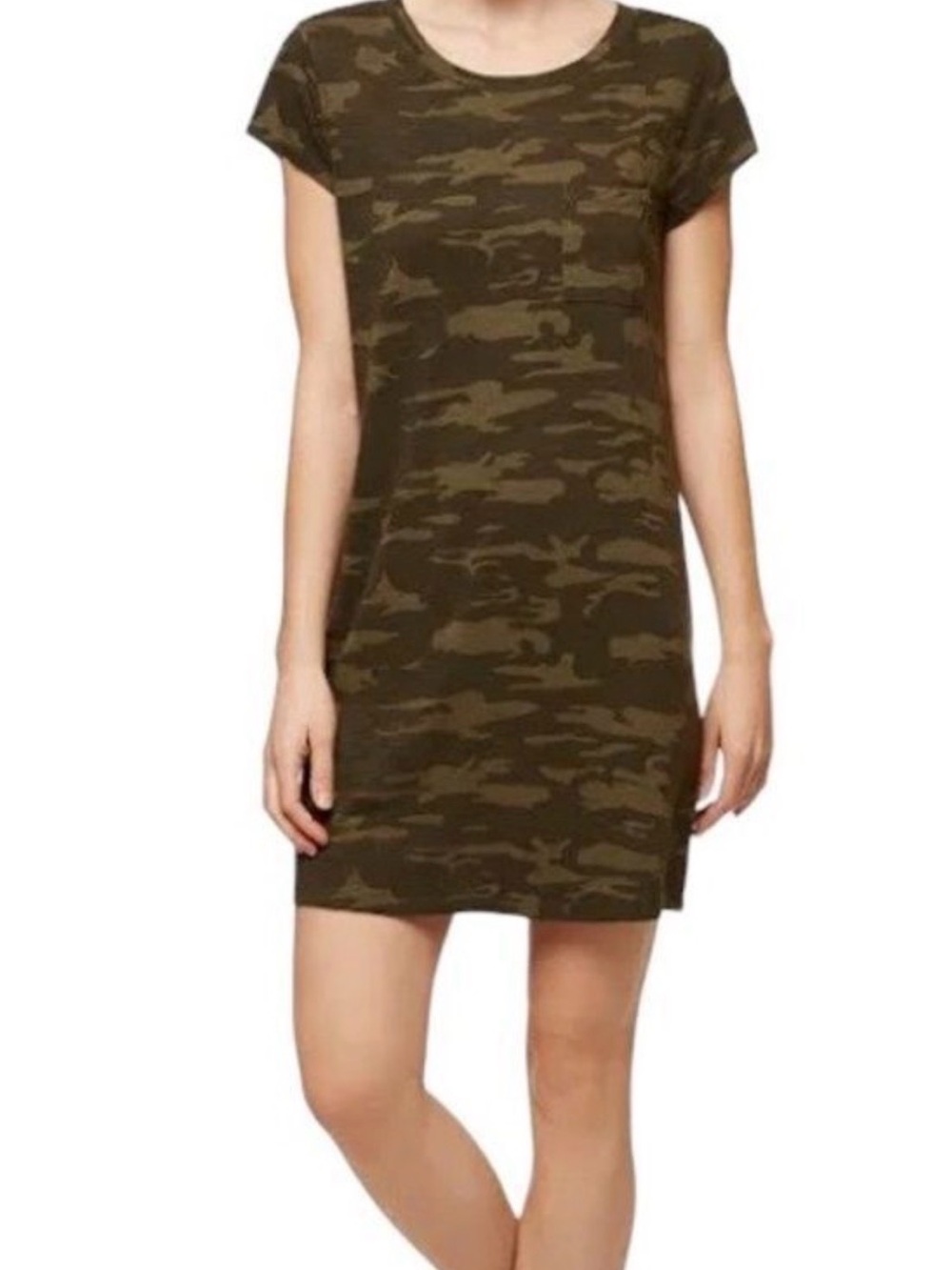 Sanctuary Olive Camo Short Sleeve Tee Shiry Dress